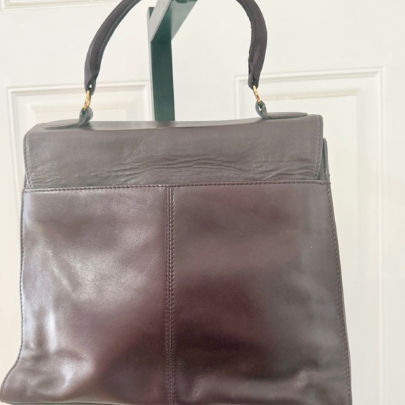 Etienne Aigner Burgundy Oxblood Leather Satchel Vintage - Picture 3 of 13